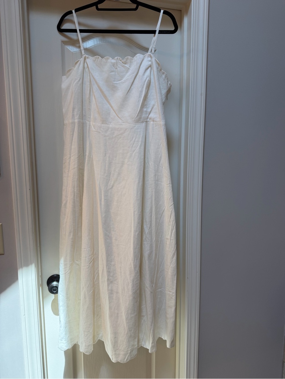 GAP White Spaghetti Strap Maxi Dress